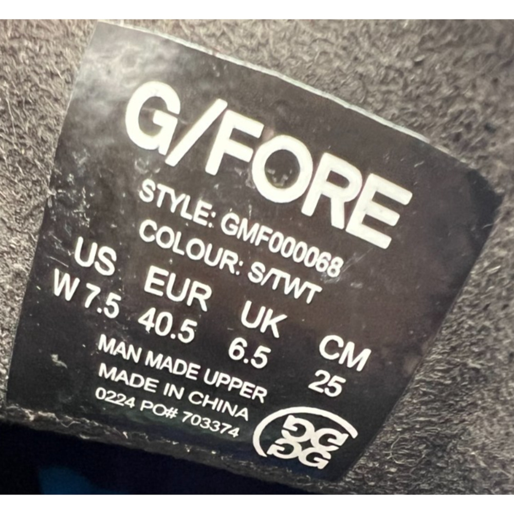 G/FORE Galivant2r T.P.U. Saddle Men 7. 5W Golf Shoes Snow/Twilight GMF000068 - Picture 3 of 16